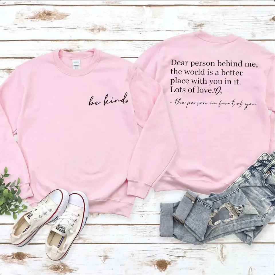 Be Kind Graphic Sweatshirt for Women - Inspirational Design