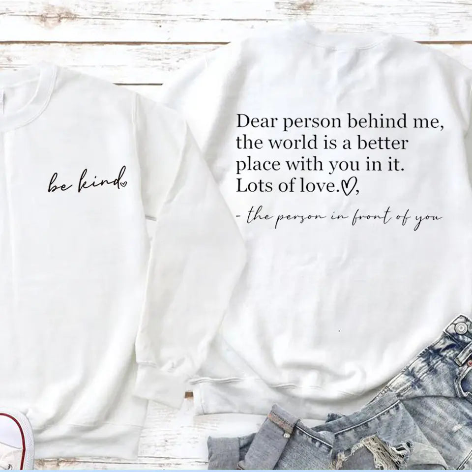 Be Kind Graphic Sweatshirt for Women - Inspirational Design