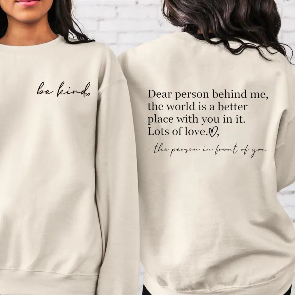 Be Kind Graphic Sweatshirt for Women - Inspirational Design